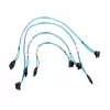 SATA cable Supermicro CBL-0186L 4x round 0.56 m, SATA I, straight male–male, black/blue/white