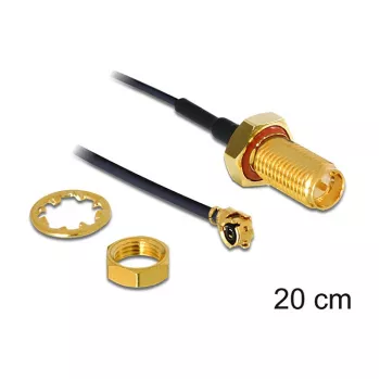 Coaxial Cable DeLOCK 88746 0.2m Black
