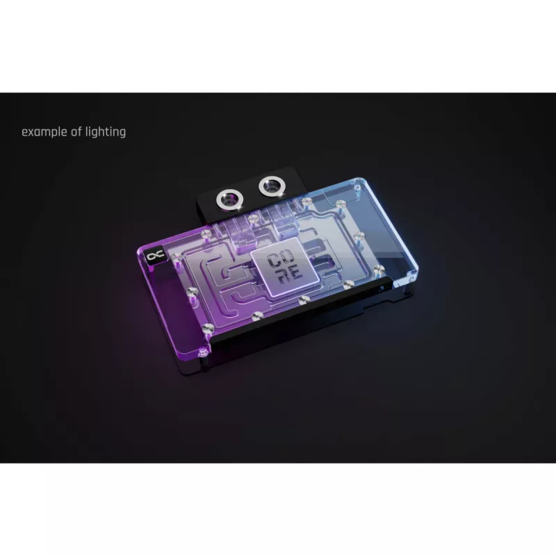 Graphics card water block Alphacool RTX 5080 Phoenix Transparent Silver with backplate
