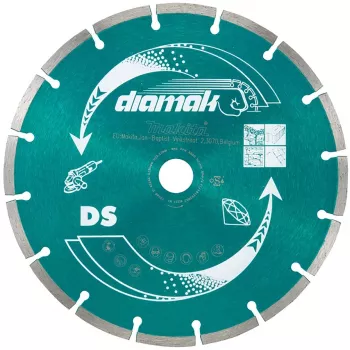 Makita Diamak - Diamond Cutting Disc - for Concrete, Marble, Slate, soft brick, cement block - 115 mm (D-61123)