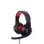 Wired gaming headset GEMBIRD GHS-U-5.1-01 — over-ear, 5.1 support, 20–20,000 Hz, 2 m cable, red/black