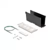 DELOCK Keystone Holder 8-port tiltable snap-in frame for DIN rail or wall mounting, black, 78×154×55 mm