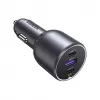 Ugreen 130W 3-Port Fast Car Char gray Headphones, Mobile computer, Mobile phone, Laptop, Power bank, Telephone Grey Cigar lighter Auto