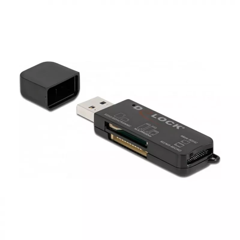 Card Reader DeLOCK SuperSpeed USB for SD Micro SD MS