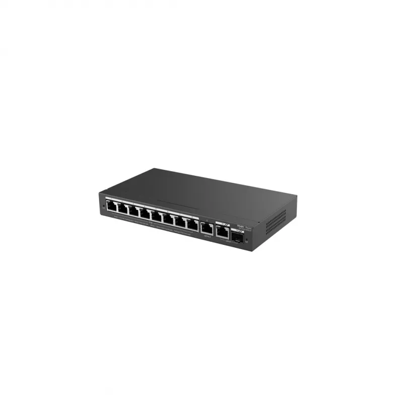 Managed L2 Switch RUIJIE RG-ES210GS-P — 10x Gigabit RJ-45, 2x SFP, 8x PoE+ ports, 120W PoE budget, Cloud-managed