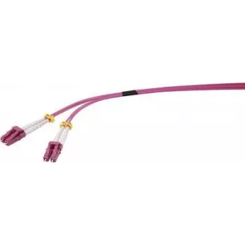 Renkforce RF-4942830 Fibre Optic LWL Connection Cable [1x LC-Plug - 1x LC-Plug] 50/125 µ Multimode OM4 1.00 m (RF-4942830)