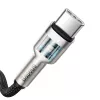 USB‑C to USB‑C cable Baseus Cafule Metal — 2 m, 100W charging, USB 2.0 (480 Mbps), zinc‑plated contacts, black