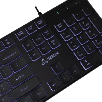 Wired USB Keyboard SBOX K-22 US Black — US layout, black, wired USB connection