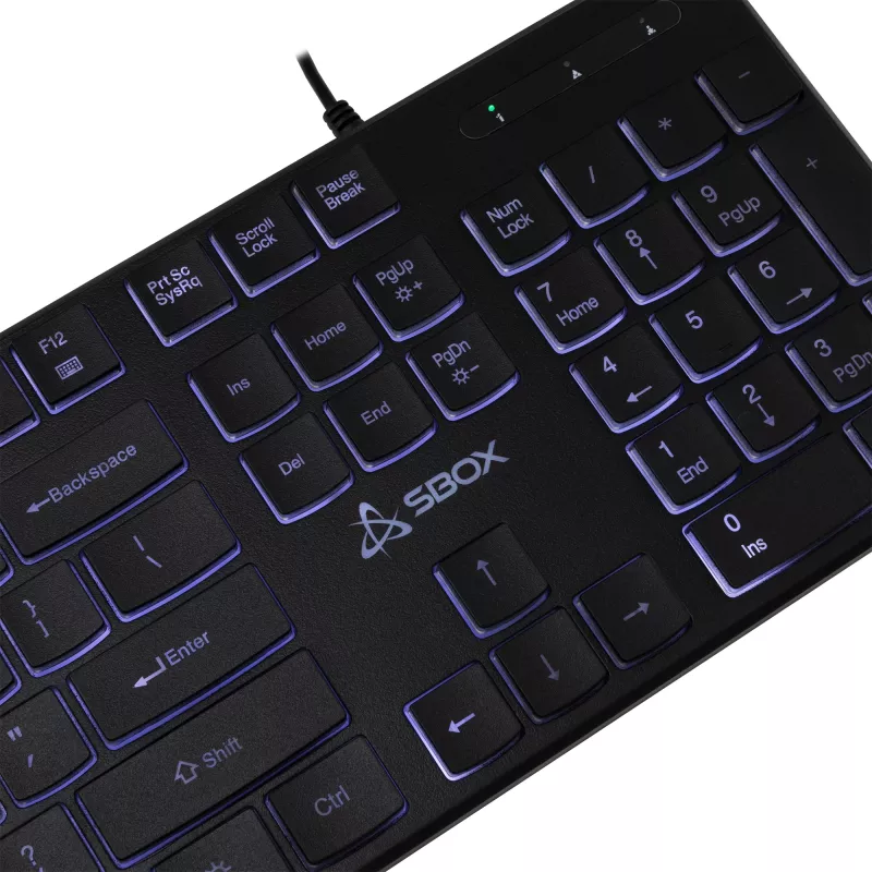 Wired USB Keyboard SBOX K-22 US Black — US layout, black, wired USB connection