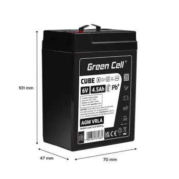 Battery AGM VRLA 6V 4,5Ah IP54