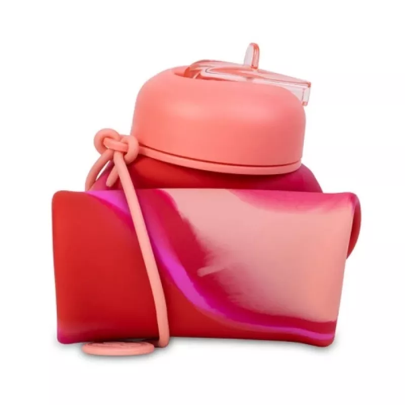 COOLPACK Silicone water bottle Pump 600 ml Girls Pink