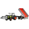 Toy Tractor Bruder Claas Nectis 267 F with Tipping Trailer