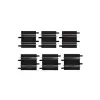 Track Parts CARRERA Straights set — 3×100 mm + 3×114 mm black, 6 pieces