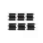Track Parts CARRERA Straights set — 3×100 mm + 3×114 mm black, 6 pieces