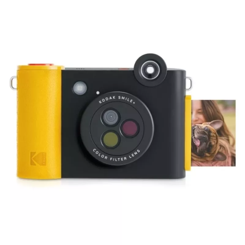 Instant print camera Kodak SMILE+ 2x3 Black — portable instant photo camera with 2×3 prints