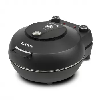 Pizza oven G3FERRARI Pummarola — countertop electric oven, 1200 W, max Ø 28–31 cm, stone baking surface, black/silver