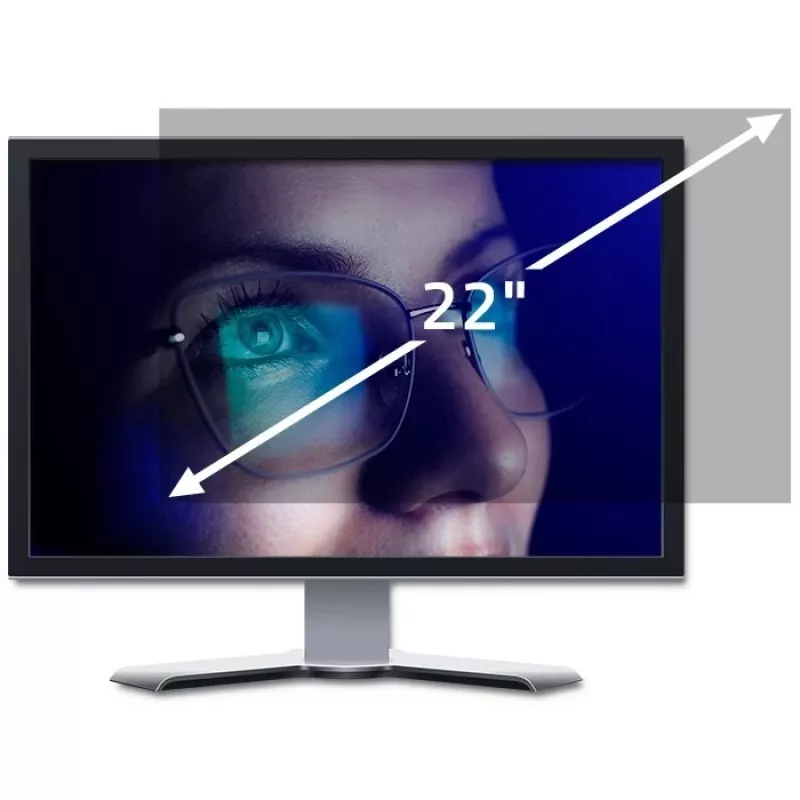 Privacy filter QOLTEC 51056 for 22 inch (55.9 cm) monitor, 16:10, 475×297 mm, transparent