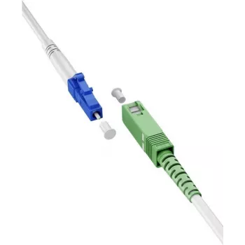 Goobay 59611 Fibre Optic Cable 5 m SC/APC LC/UPC FTTH OS2 White (59611)