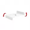Maclean compact under-desk cable organizer, max load 5kg, white, MC-107 W