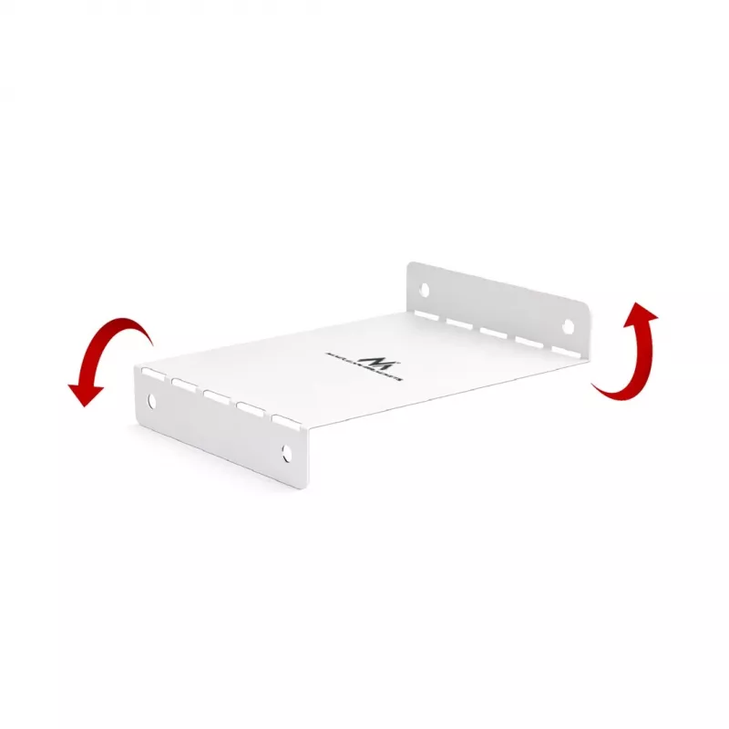 Maclean compact under-desk cable organizer, max load 5kg, white, MC-107 W