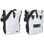 Bicycle luggage carrier bag FISCHER 86264 — durable white/black, rear rack-mounted