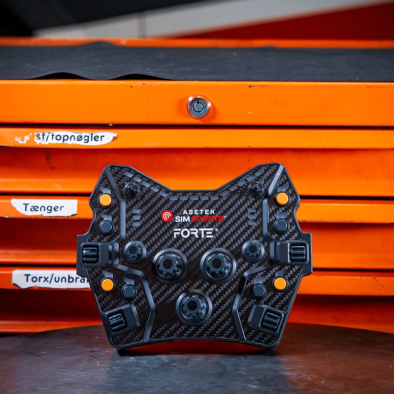 Button Box Asetek SimSports Forte GT — compact racing control panel with configurable buttons and rotary encoders