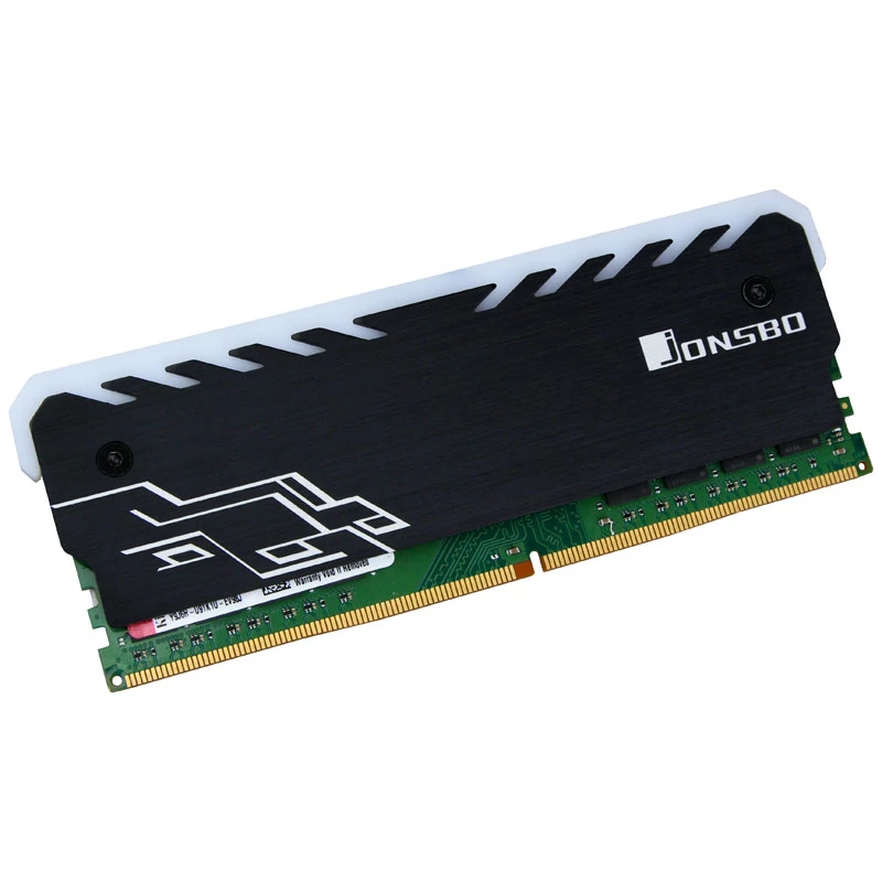 RAM cooler Jonsbo NC-1 RGB Black — active memory heatsink with RGB lighting, low-profile design