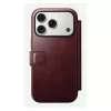 Mobile phone cover Nomad Modern Leather Folio for Apple iPhone 17 Pro, 6.3 inch (16 cm), leather burgundy