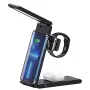 Wireless charger with lamp 3-in-1 15W by usams model CD181WXC01 black