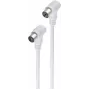 shiverpeaks ®-BASIC-S--Antenna Cable, 100%Shielded, Coax Plug Angled to Coax Coupler Angled, CATV-Compatible, > 80 dB, White, 3,75m (BS80084-32)