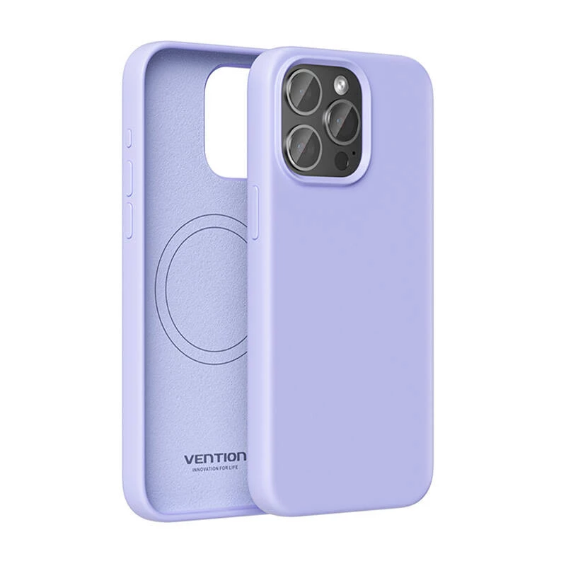 Phone case Vention Silicone Case KUFV0-40 for iPhone 15 Pro Max, purple, silicone soft-touch slim fit