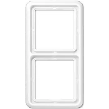 Wall socket cover plate JUNG CD 582 WW White, Duroplast, screwless, 81×152 mm