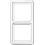 Wall socket cover plate JUNG CD 582 WW White, Duroplast, screwless, 81×152 mm