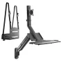 Wall-mount workstation MACLEAN MC-838 with gas spring for monitor, keyboard and PC