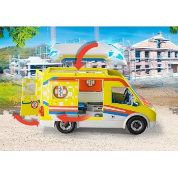 Playmobil 71202 City Life Ambulance with Lights and Sound Toy Playset Suitable for Ages 4+ Single