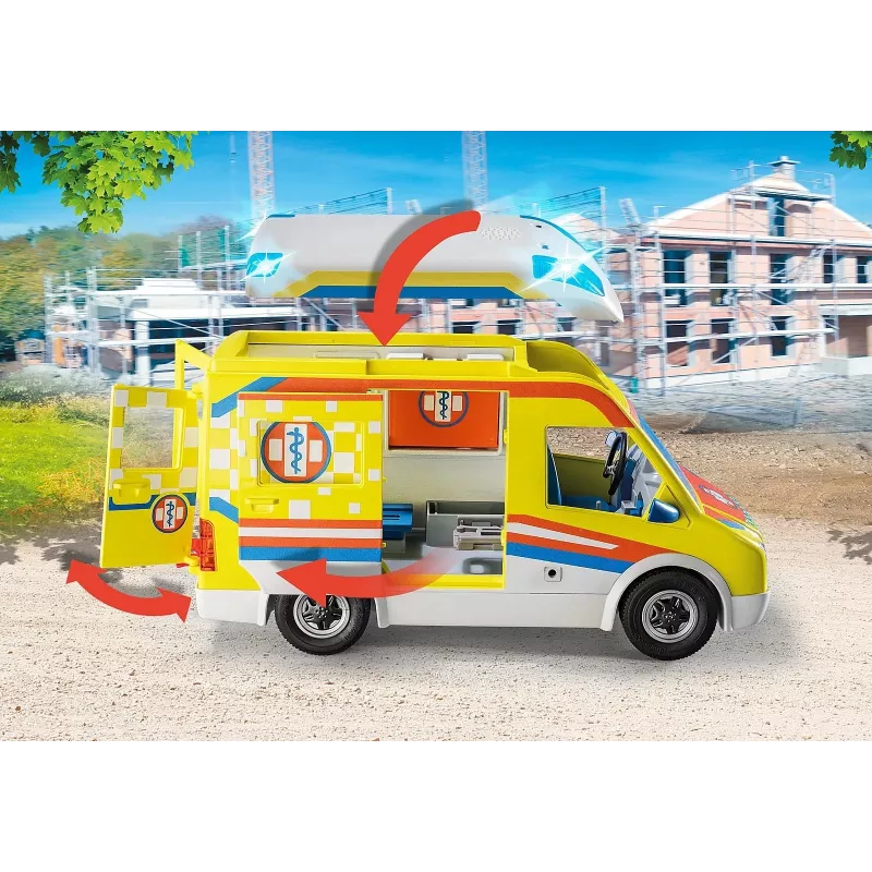 Playmobil 71202 City Life Ambulance with Lights and Sound Toy Playset Suitable for Ages 4+ Single