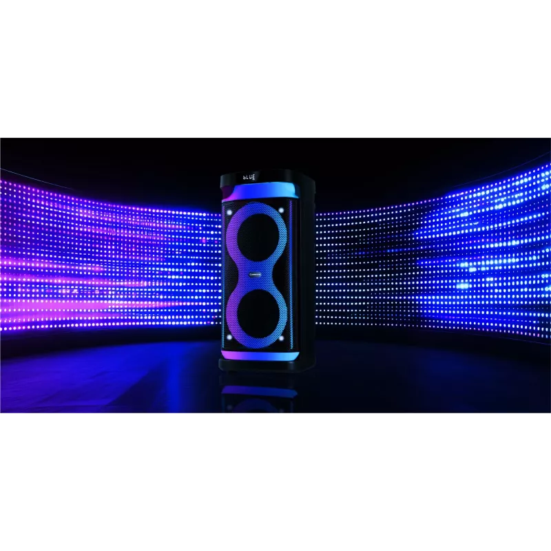 Portable speaker MANTA SPK0601B100, 100 W, Bluetooth, karaoke, wireless microphone, battery, equalizer, disco lighting