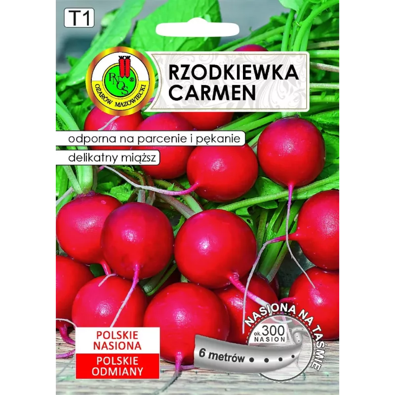 Seeds Apte Rzodkiewka CARMEN — Polish radish variety for year‑round cultivation