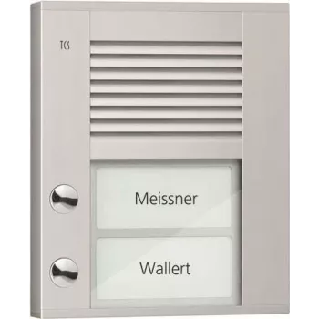 Audio front-door station PDS PDS02-EN/04 2-button 1-row surface-mounted silver