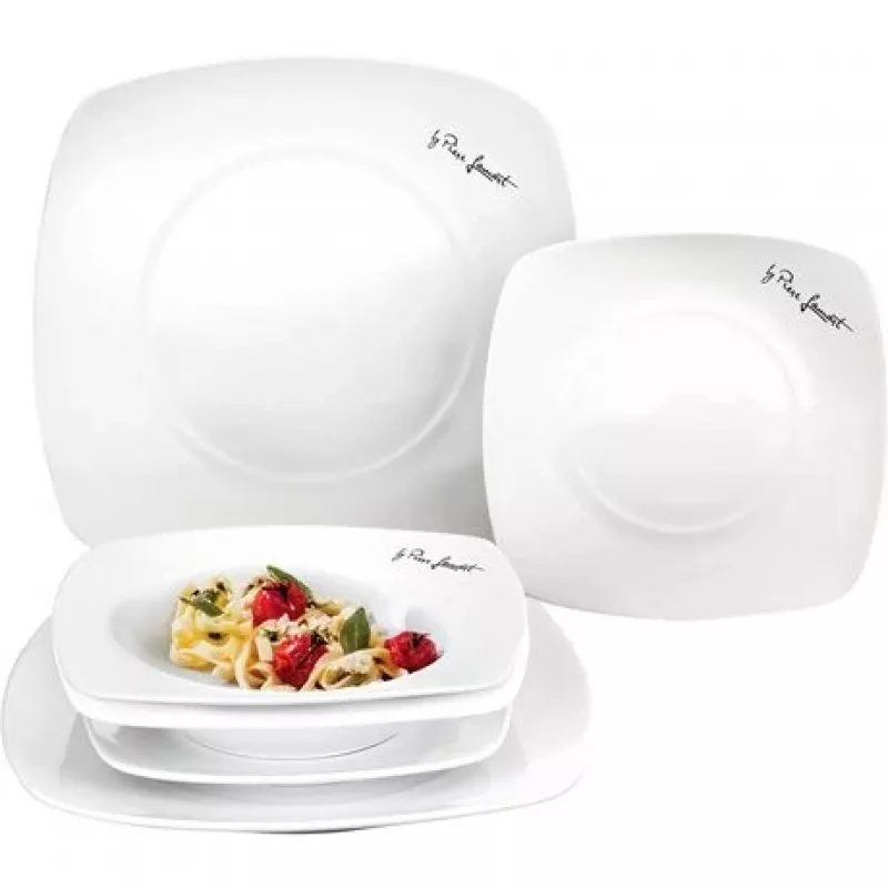 Tableware set LAMART LT9002 — 6 pcs porcelain plates: 2×25cm, 2×20cm, 2×17cm, white