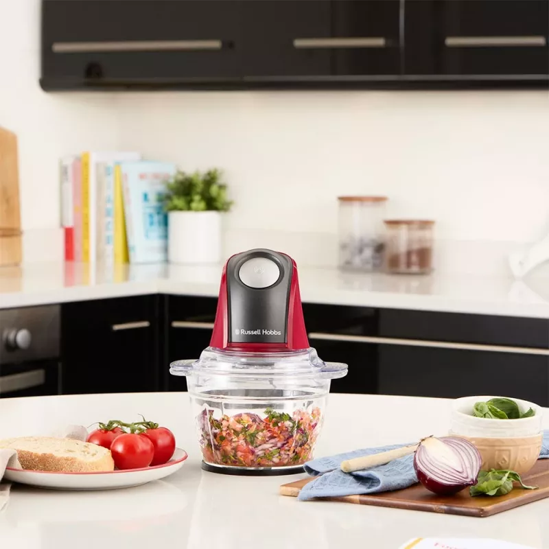 Russell Hobbs 27130-56 electric food chopper 0.5 L 200 W Black, Red, Transparent