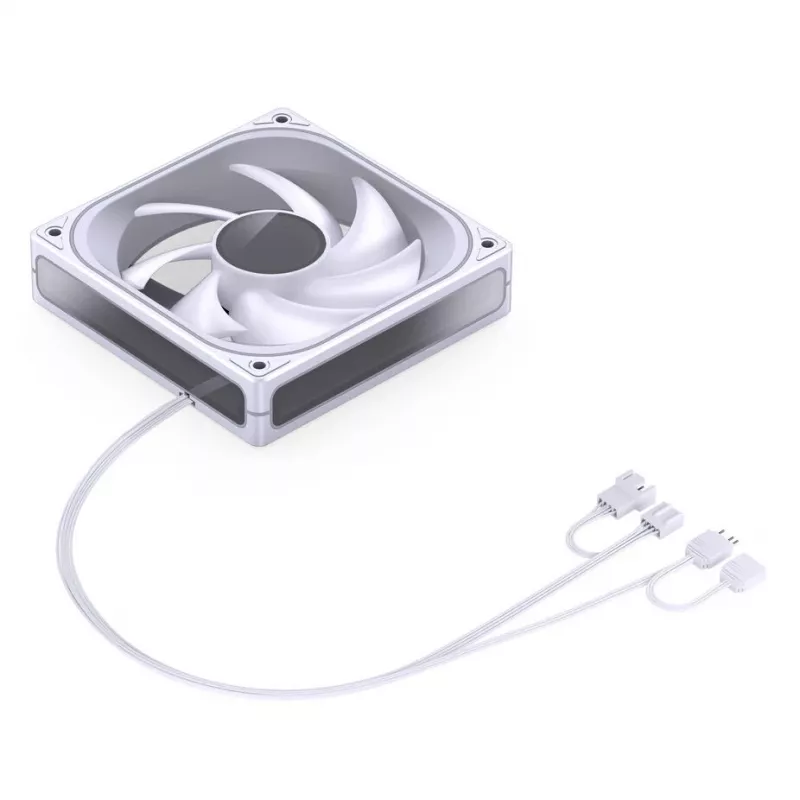 120mm PWM ARGB cooling fan Jonsbo ZA-120 white — model ZA-120W, PWM control, ARGB lighting