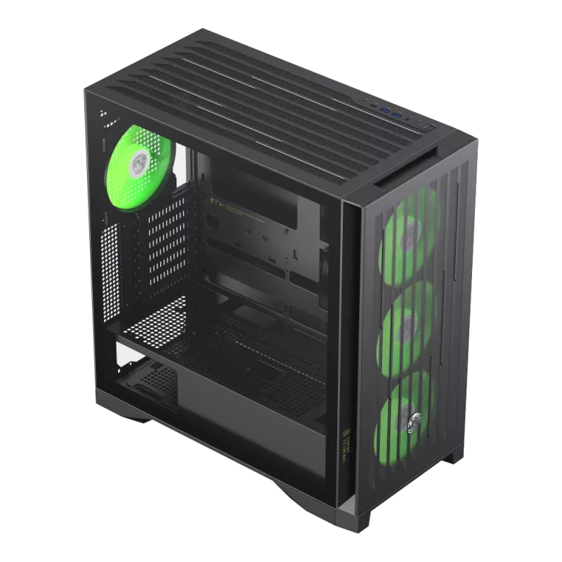 Gamemax Case | LEADER 2 BK | Black | E-ATX | Power supply included No