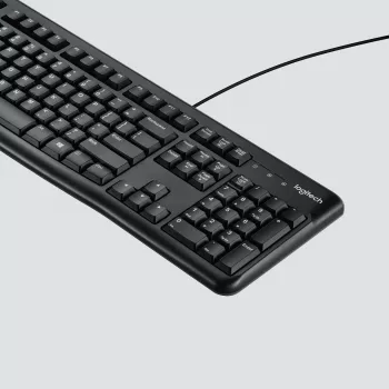 Logitech Desktop MK120 Combo, Black, Wired, Swiss, 920-002504