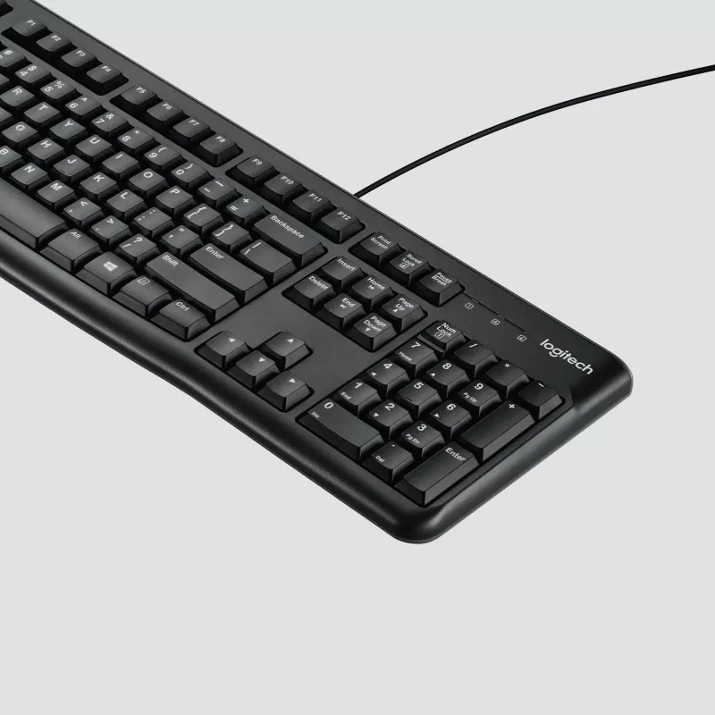 Logitech Desktop MK120 Combo, Black, Wired, Swiss, 920-002504
