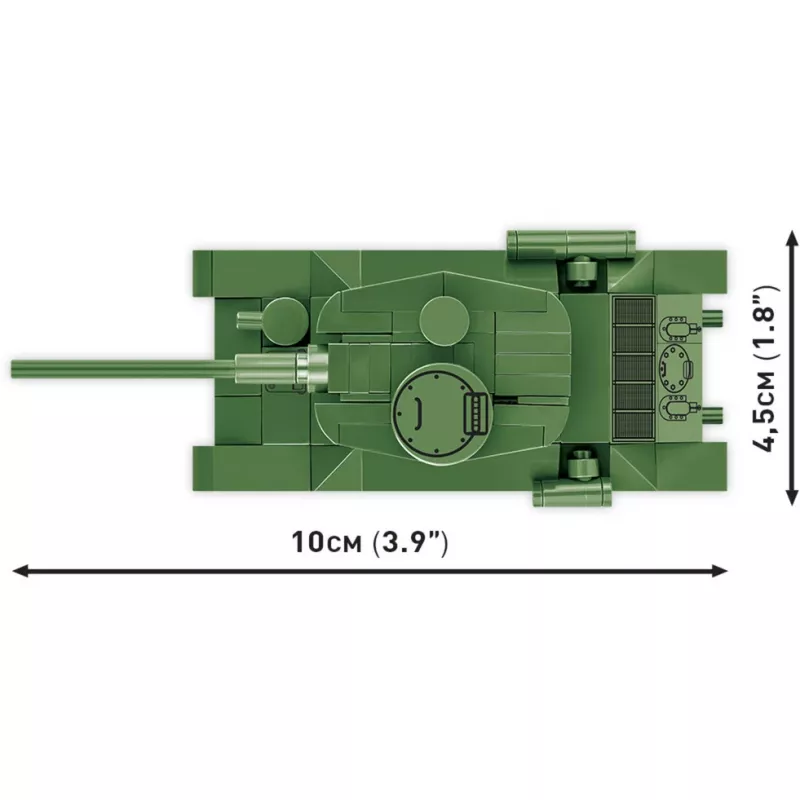 Building set Cobi T-34-85 tank model — 110 pieces, age 6+, green