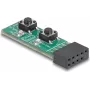 DELOCK front panel PC power and reset switch module with power and reset buttons (MPN 64356)