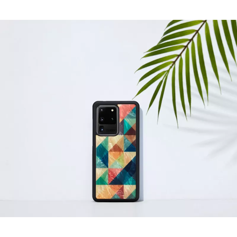 Protective phone case iKins for Samsung Galaxy S20 Ultra, mosaic black