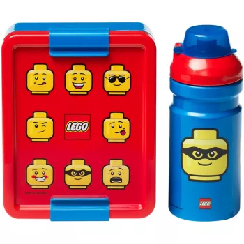 Lunch set LEGO 40580001 Bright Blue — children's lunchbox and drink bottle set