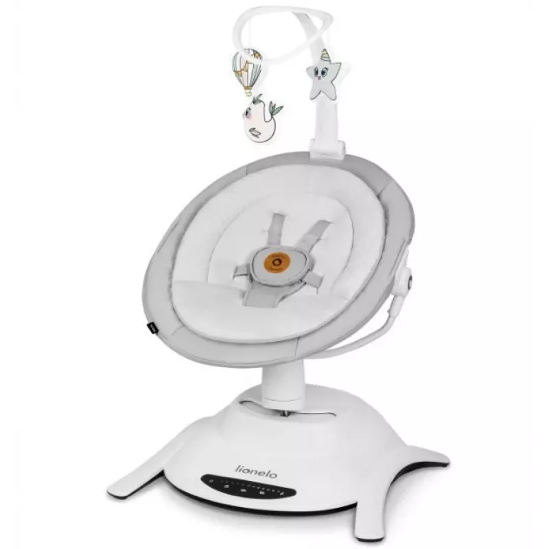 Cradle / Rocking Cradle Lionelo Bella Set Grey Concrete – infant bed with rocking function